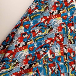 Tissu coton Superman bande dessinée