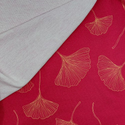 Light sweat fabric with gingko patterns