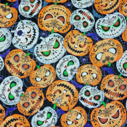 Halloween pumpkin fabric - cotton