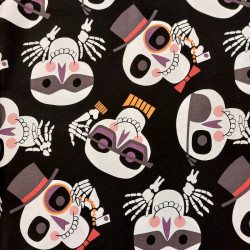 Halloween fabric with funny skulls from Alexander Henry - cotton