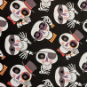 Halloween fabric with funny skulls from Alexander Henry - cotton