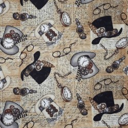 Steampunk hats fabric - cotton