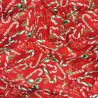 Tissu de Noël rouge sucre d'orge - coton