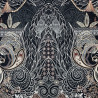 Black paisley cotton jersey fabric