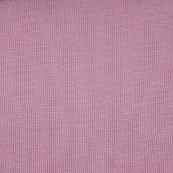 Mauve ribbed cotton jersey 2x2