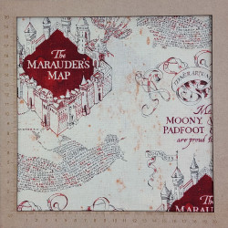 Harry Potter Marauder's map fabric - cotton