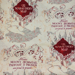 Harry Potter Marauder's map fabric - cotton