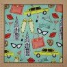 Fashion and New York theme fabric - cotton